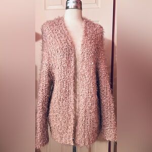 Cozy Mauve Eyelash Cardigan